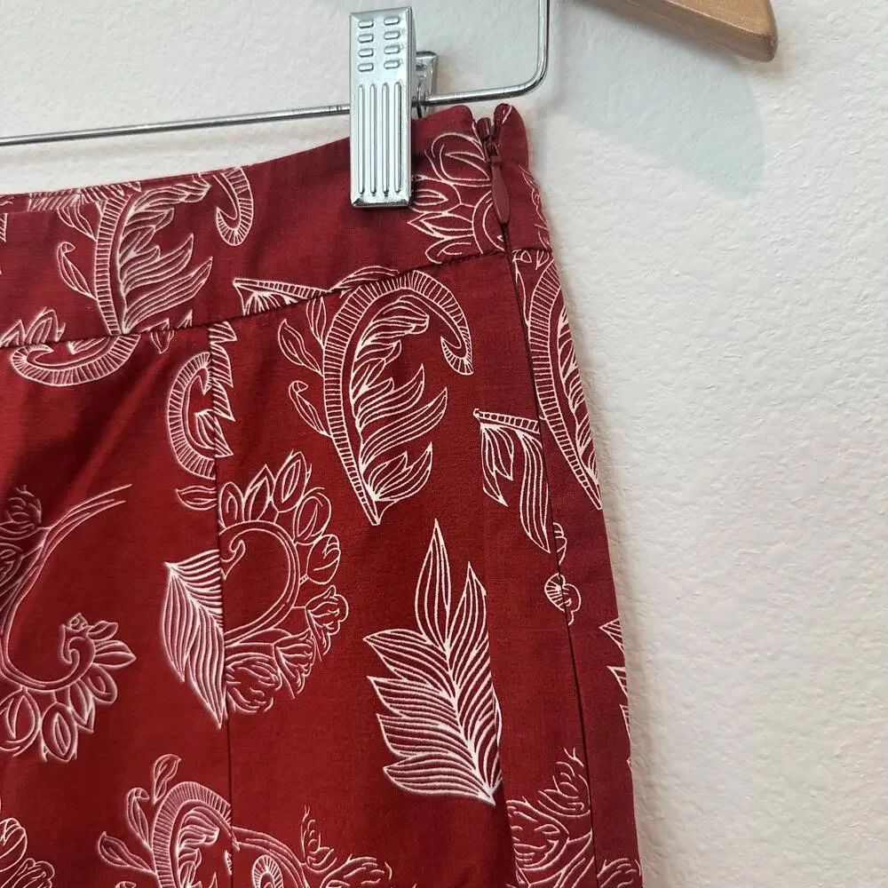 Anthropologie Mare Mare Teresita two-piece poplin one shoulder top culottes XS